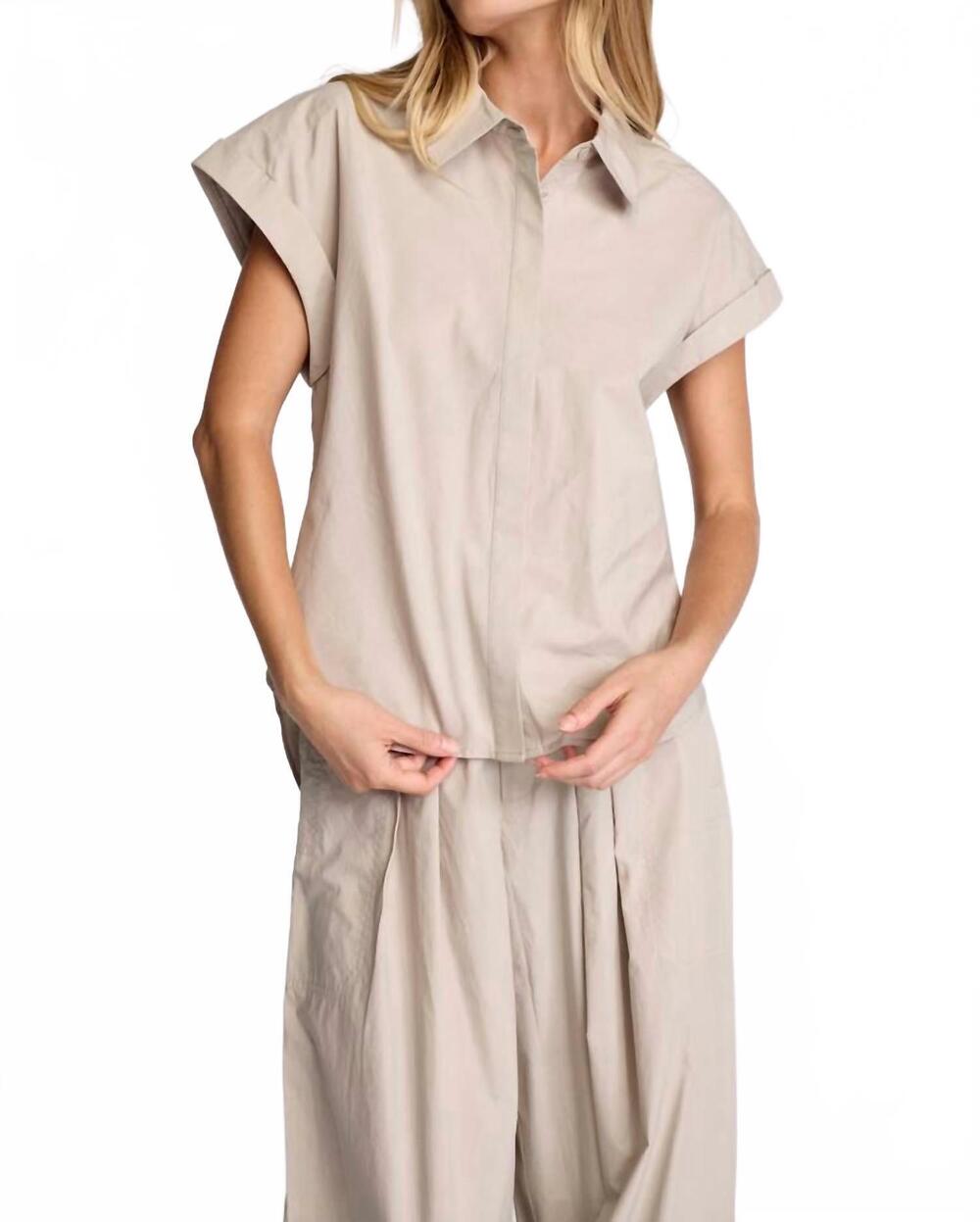 NEW SUNDAYS asher shirt in willow grey